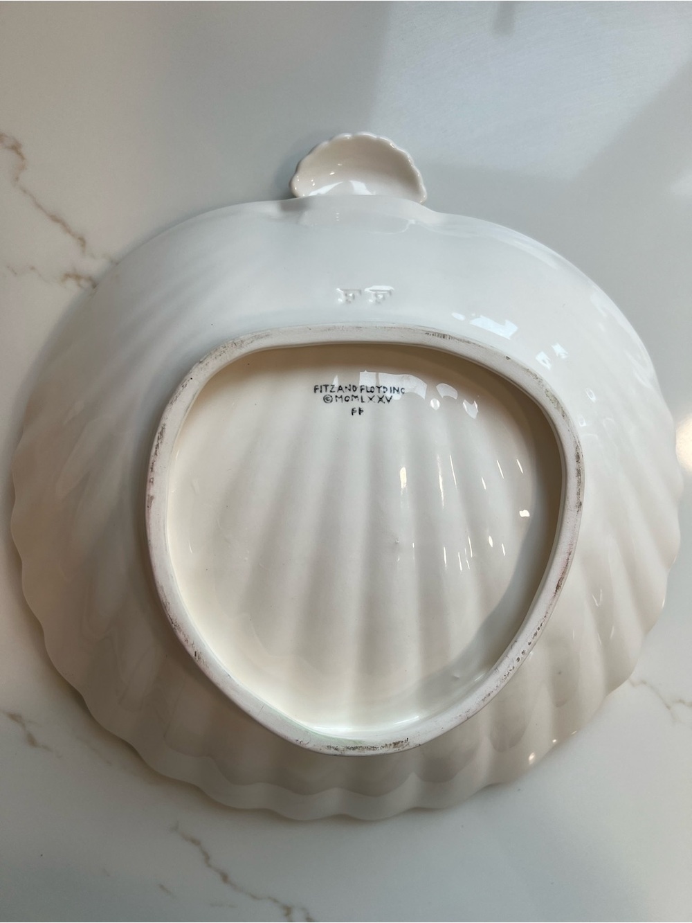 Vintage Fitz and Floyd Pink Shell Seafood Server Platter - Picture 7 of 8